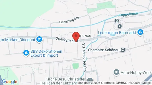 Apartments for rent i Chemnitz - kort over placeringen