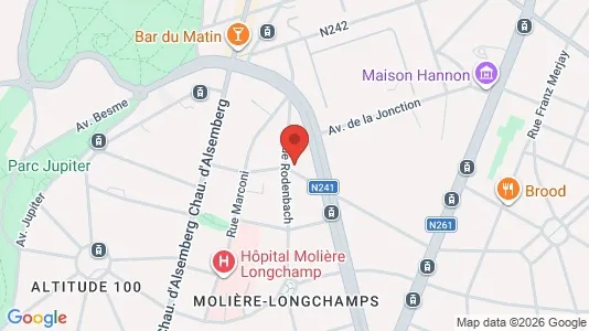 Apartments for rent i Brussels Vorst - kort over placeringen