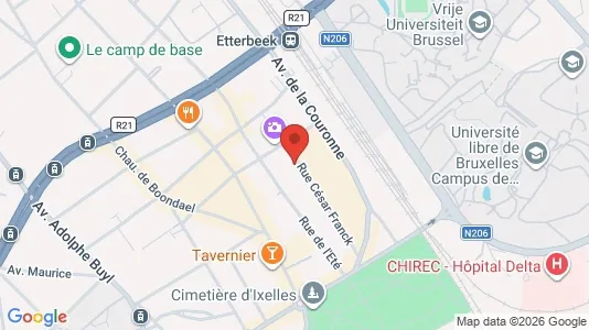 Apartments for rent i Brussels Elsene - kort over placeringen