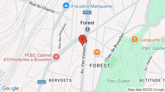 Apartments for rent i Brussels Vorst - kort over placeringen