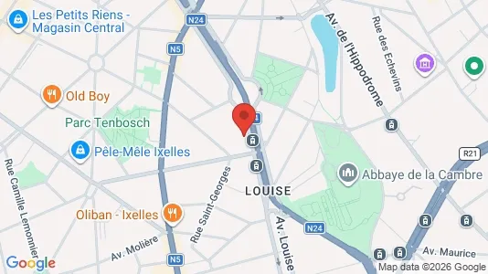 Apartments for rent i Brussels Elsene - kort over placeringen