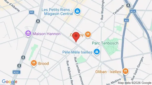 Apartments for rent i Brussels Elsene - kort over placeringen