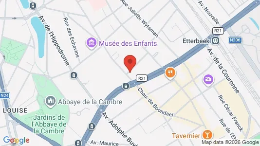 Apartments for rent i Brussels Elsene - kort over placeringen