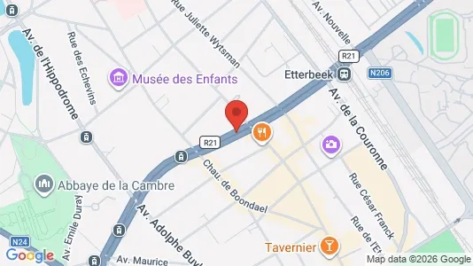 Apartments for rent i Brussels Elsene - kort over placeringen
