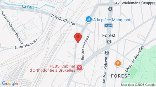 Apartments for rent i Brussels Vorst - kort over placeringen