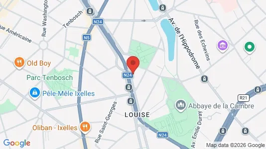 Apartments for rent i Brussels Elsene - kort over placeringen