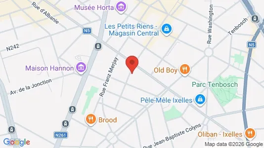 Apartments for rent i Brussels Elsene - kort over placeringen