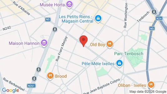 Apartments for rent i Brussels Elsene - kort over placeringen
