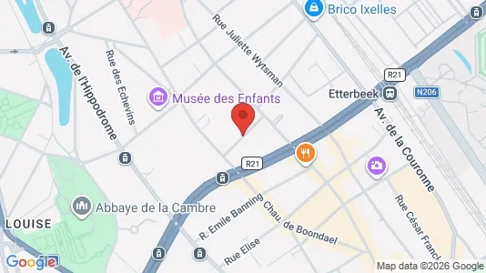Apartments for rent i Brussels Elsene - kort over placeringen