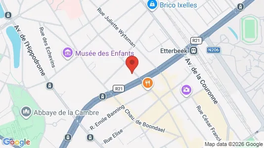 Apartments for rent i Brussels Elsene - kort over placeringen