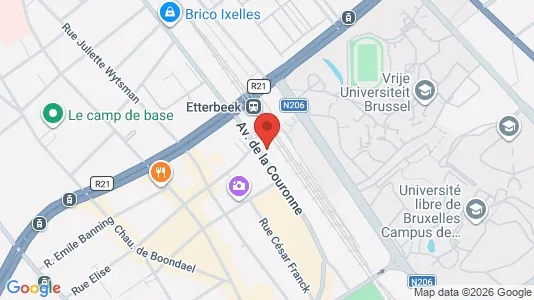 Apartments for rent i Brussels Elsene - kort over placeringen
