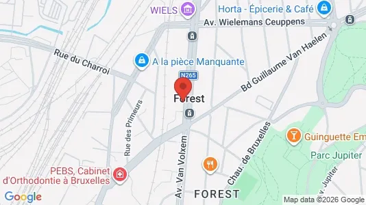 Apartments for rent i Brussels Vorst - kort over placeringen
