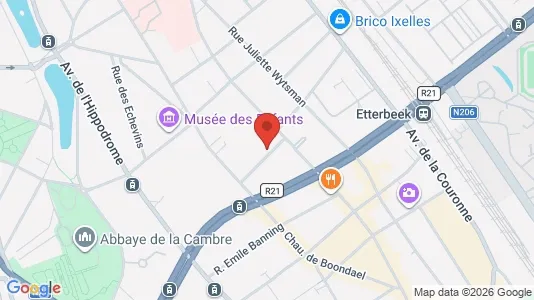 Apartments for rent i Brussels Elsene - kort over placeringen