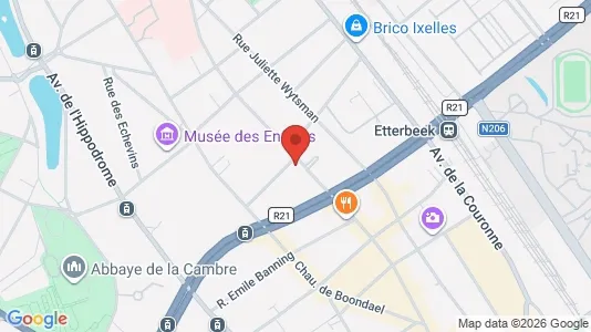 Apartments for rent i Brussels Elsene - kort over placeringen