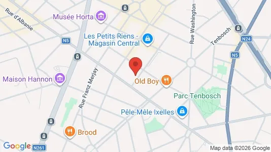 Apartments for rent i Brussels Elsene - kort over placeringen