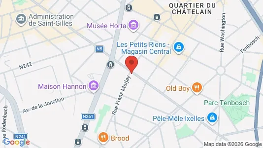 Apartments for rent i Brussels Elsene - kort over placeringen