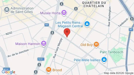 Apartments for rent i Brussels Elsene - kort over placeringen