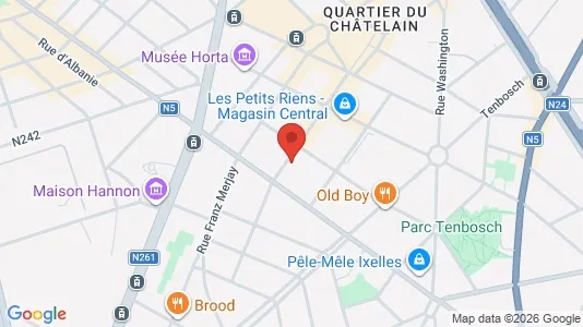 Apartments for rent i Brussels Elsene - kort over placeringen
