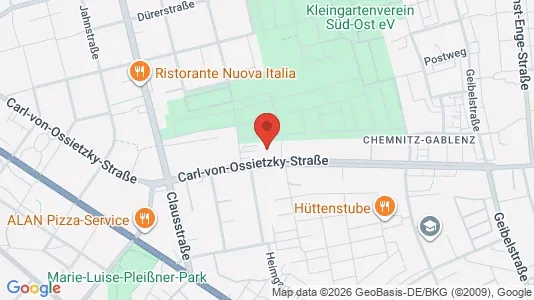 Apartments for rent i Chemnitz - kort over placeringen