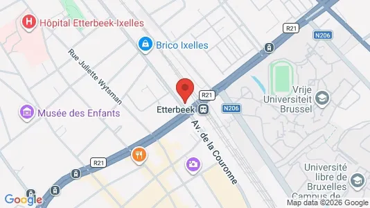 Apartments for rent i Brussels Elsene - kort over placeringen