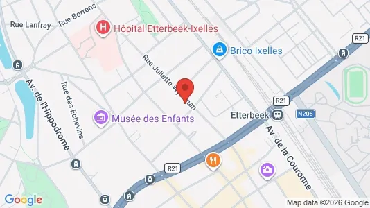 Apartments for rent i Brussels Elsene - kort over placeringen