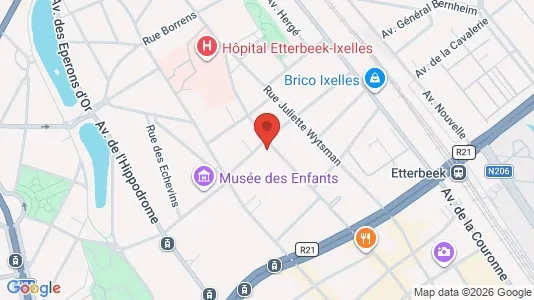 Apartments for rent i Brussels Elsene - kort over placeringen