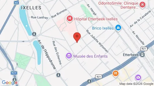Apartments for rent i Brussels Elsene - kort over placeringen
