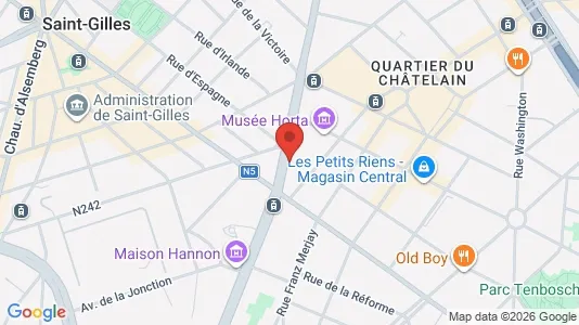 Apartments for rent i Brussels Sint-Gillis - kort over placeringen