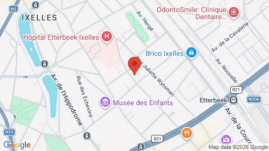 Apartments for rent i Brussels Elsene - kort over placeringen