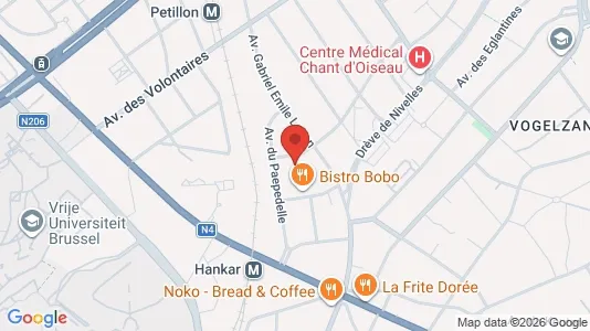 Apartments for rent i Brussels Oudergem - kort over placeringen