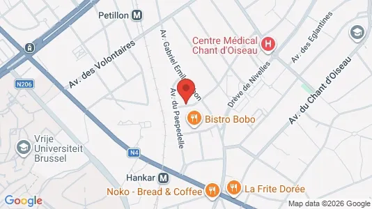 Apartments for rent i Brussels Oudergem - kort over placeringen