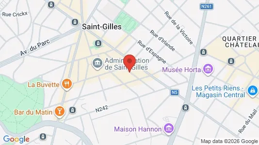 Apartments for rent i Brussels Sint-Gillis - kort over placeringen