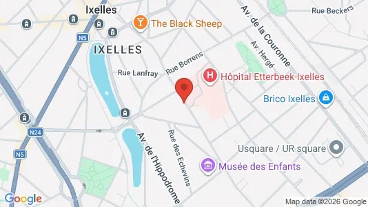 Apartments for rent i Brussels Elsene - kort over placeringen