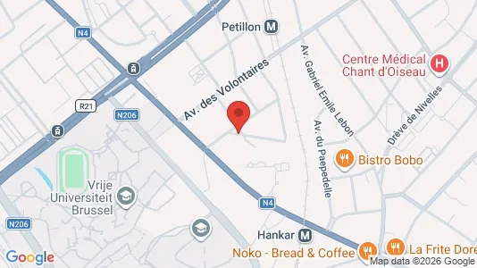 Apartments for rent i Brussels Oudergem - kort over placeringen