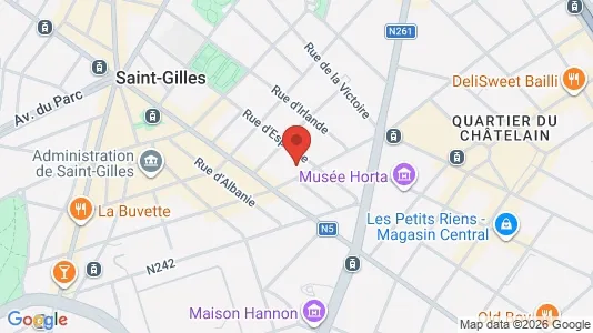 Apartments for rent i Brussels Sint-Gillis - kort over placeringen