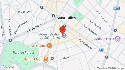 Apartments for rent i Brussels Sint-Gillis - kort over placeringen