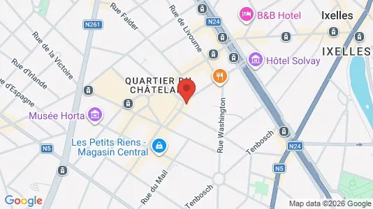 Apartments for rent i Brussels Elsene - kort over placeringen