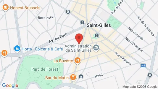 Apartments for rent i Brussels Sint-Gillis - kort over placeringen