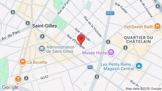 Apartments for rent i Brussels Sint-Gillis - kort over placeringen