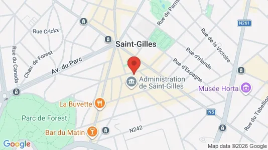 Apartments for rent i Brussels Sint-Gillis - kort over placeringen