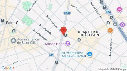 Apartments for rent i Brussels Sint-Gillis - kort over placeringen