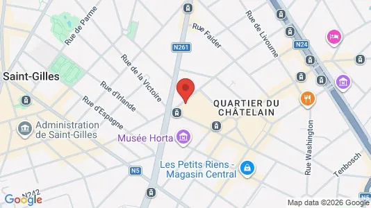 Apartments for rent i Brussels Sint-Gillis - kort over placeringen