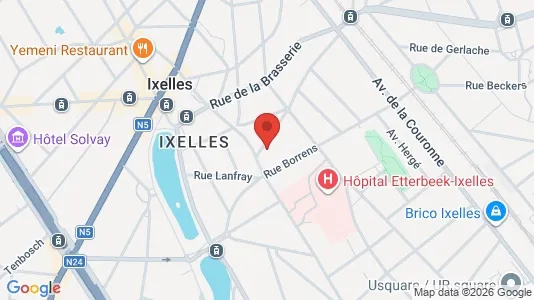 Apartments for rent i Brussels Elsene - kort over placeringen