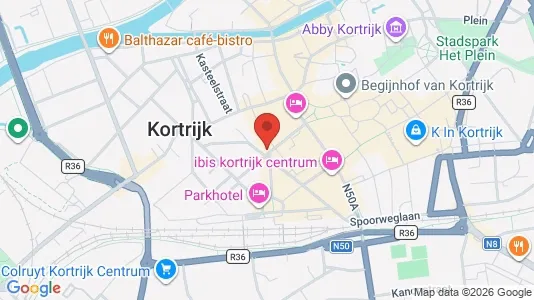 Apartments for rent i Kortrijk - kort over placeringen