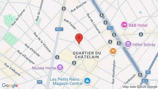 Apartments for rent i Brussels Elsene - kort over placeringen