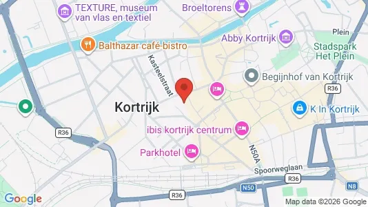 Apartments for rent i Kortrijk - kort over placeringen