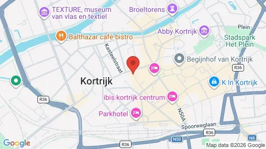 Apartments for rent i Kortrijk - kort over placeringen