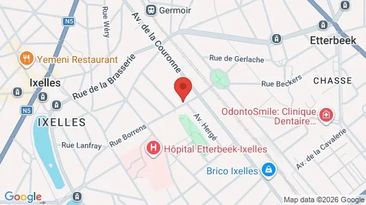 Apartments for rent i Brussels Elsene - kort over placeringen