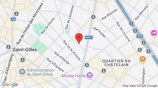 Apartments for rent i Brussels Sint-Gillis - kort over placeringen
