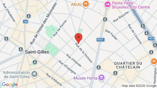 Apartments for rent i Brussels Sint-Gillis - kort over placeringen